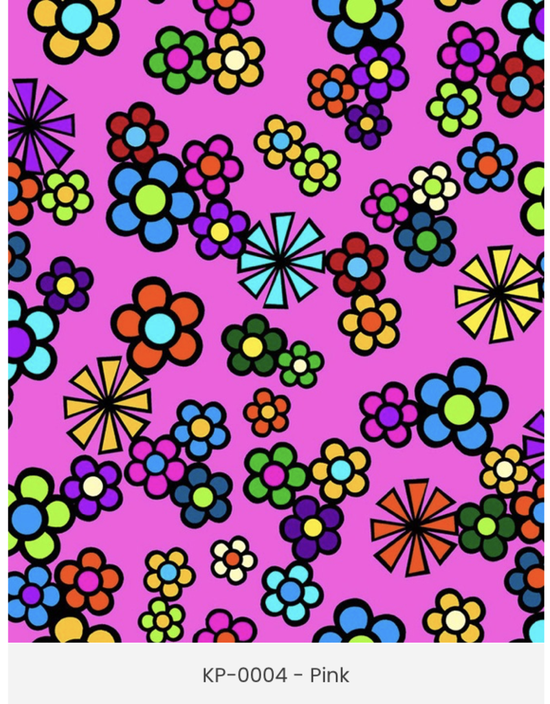 Yellowquill Floral - Pink All over Flowers  KP-0004