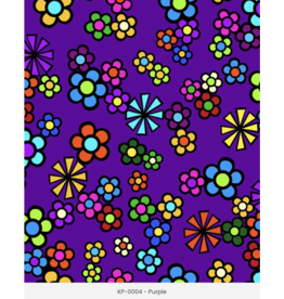 Yellowquill Floral - Purple  All over Flowers  KP-0004