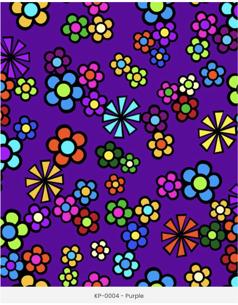 Yellowquill Floral - Purple  All over Flowers  KP-0004