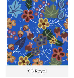 Yellowquill Native Floral  - Royal - SG0001