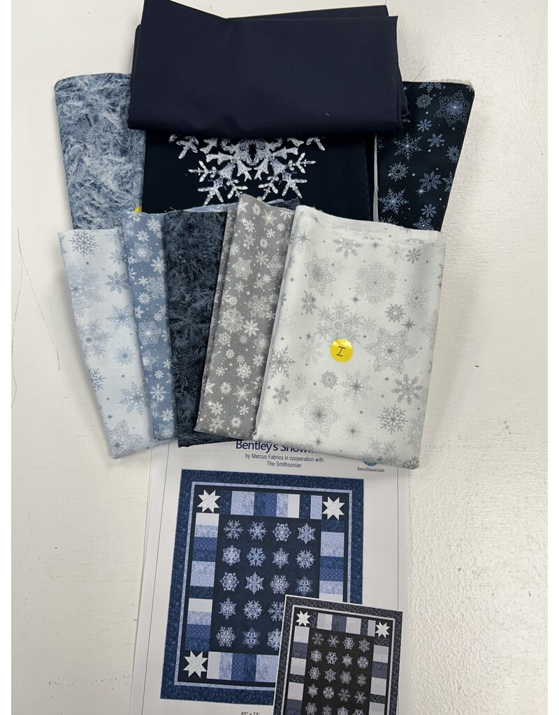 Marcus Fabrics Bentley's Snowflakes Panel Quilt Kit (65" x 73")