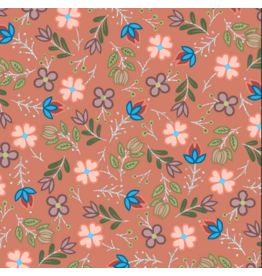 Tiny Floral Metallic  - Clay/Orange- SG-07