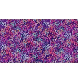 Northcott Dragonfly Dance Leaves Purple - DP27505-85