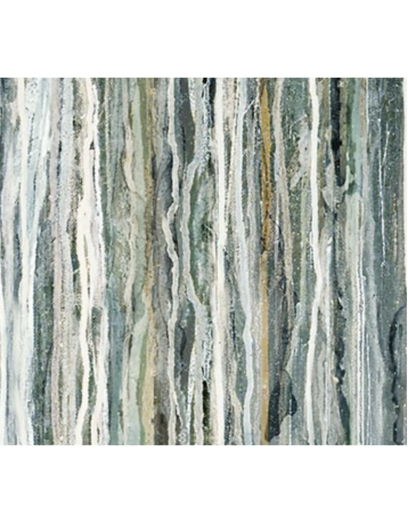 Northcott Lone Wolf  Stripe - Blue/Green - DP27187-42