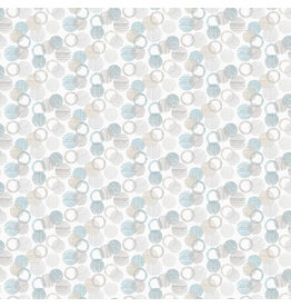 Northcott Dots & Dashes- Circles - Pale Gray - F27282-90