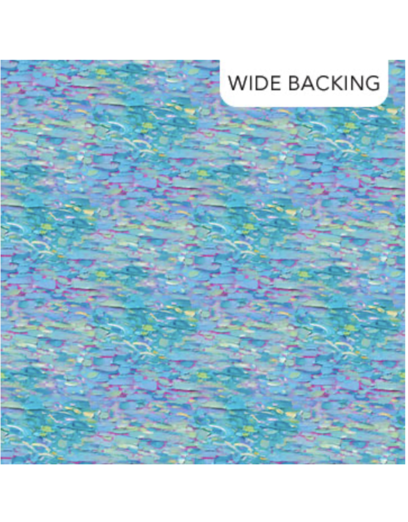 Northcott Crystal Sea - Medium Blue Wide Backing - B27525-43