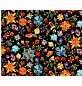 Elisabeth's Studio Woodland Delight-Large Floral Black