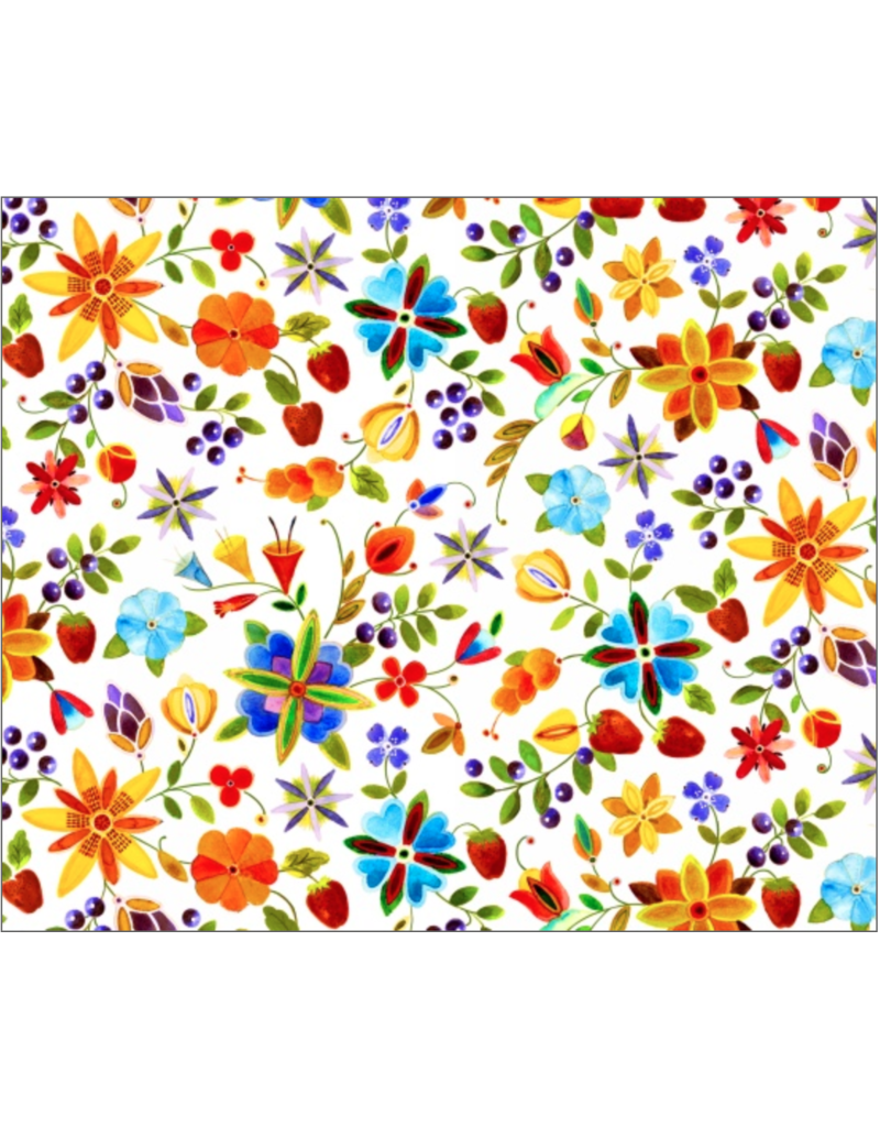 Elisabeth's Studio Woodland Delight-Large Floral White