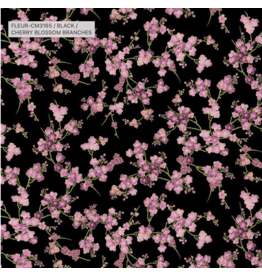 Timeless Treasures Cherry Blossom Branches - Black
