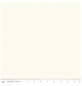 Swiss Dots on White - Yellow