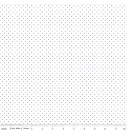 Swiss Dots on White - Lavender