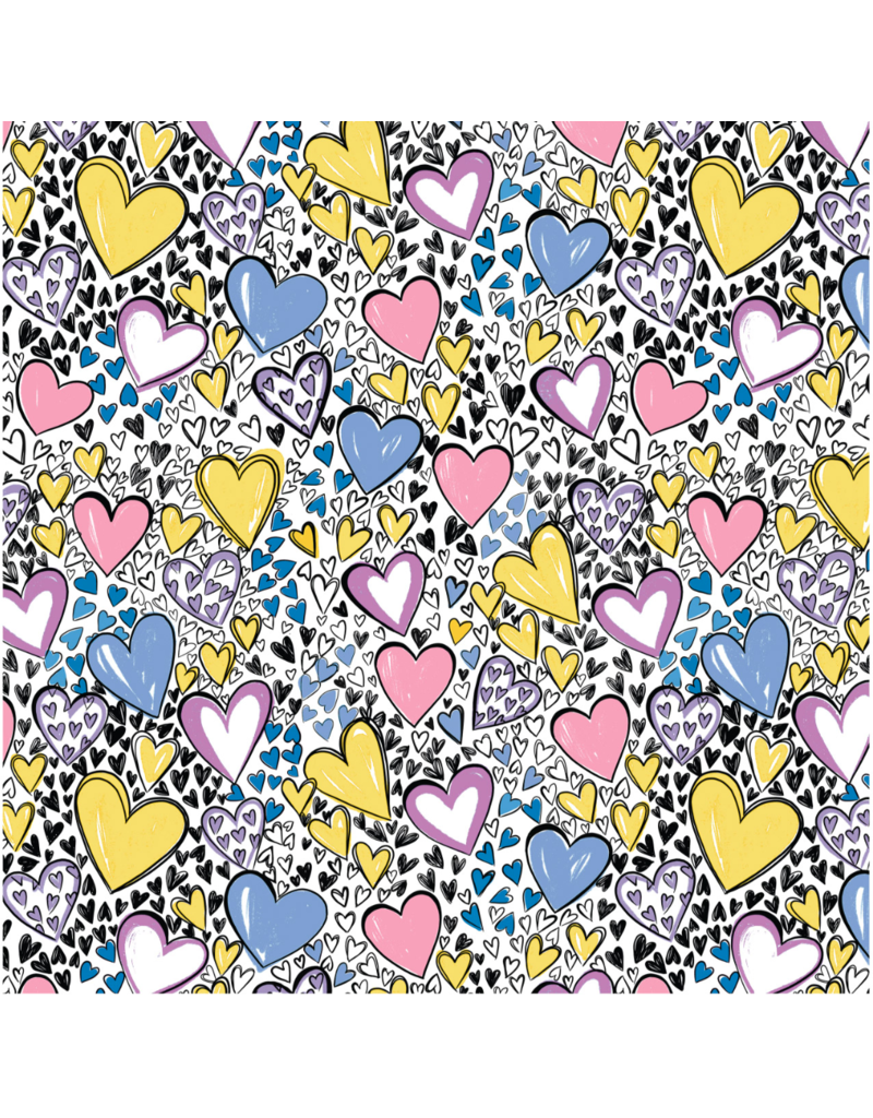 Camelot Fabrics MystiCat Hearts