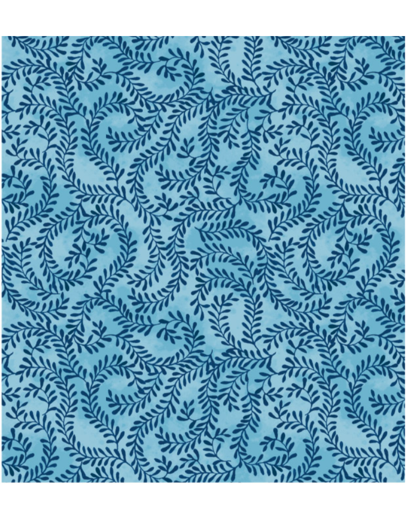 Camelot Fabrics Rhapsody -Blue Vines