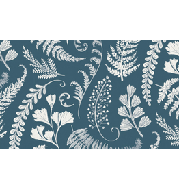 Camelot Fabrics Garden Seeds - Fronds  - Navy