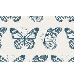 Camelot Fabrics Garden Seeds - Butterfly - Navy