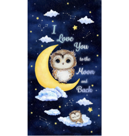 Timeless Treasures Owl Always Love You PANEL 24"