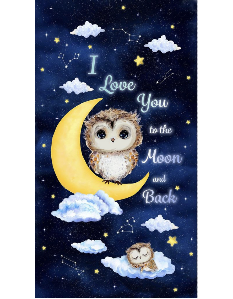 Timeless Treasures Owl Always Love You PANEL 24"