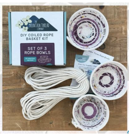 Coiled Rope Basket Kit Set of 3 Bowls