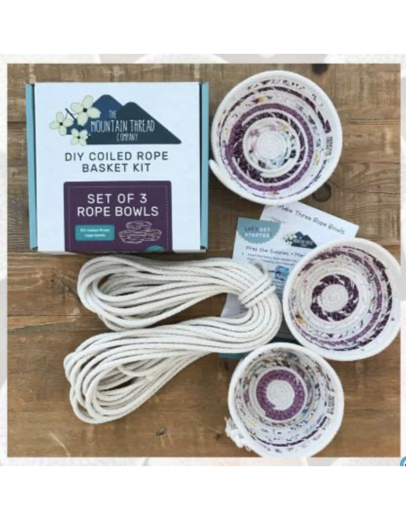Coiled Rope Basket Kit Set of 3 Bowls