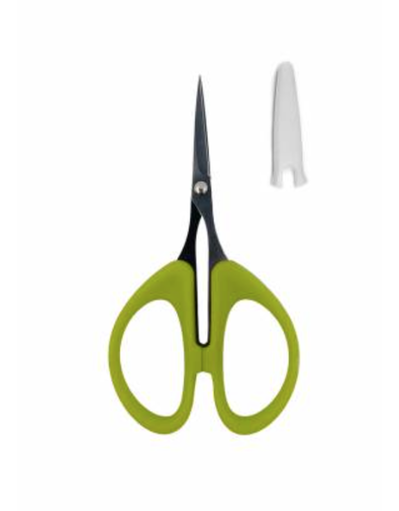 Perfect Scissors Green 4-3/16in Small Micro-Serrated Non-Slip Blade