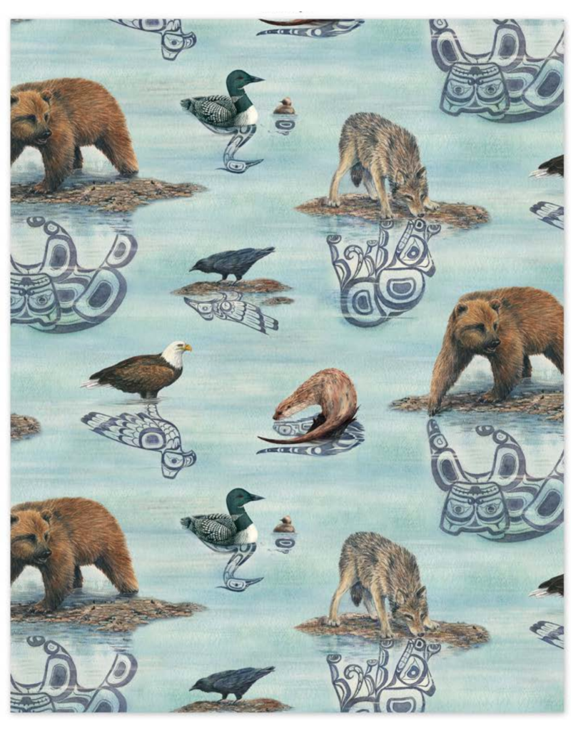 Elisabeth's Studio Native Reflections - Wildlife Scenes - Aqua