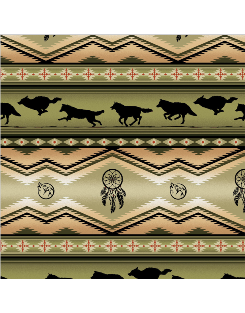 Elisabeth's Studio Tucson Wolf Stripe - Olive