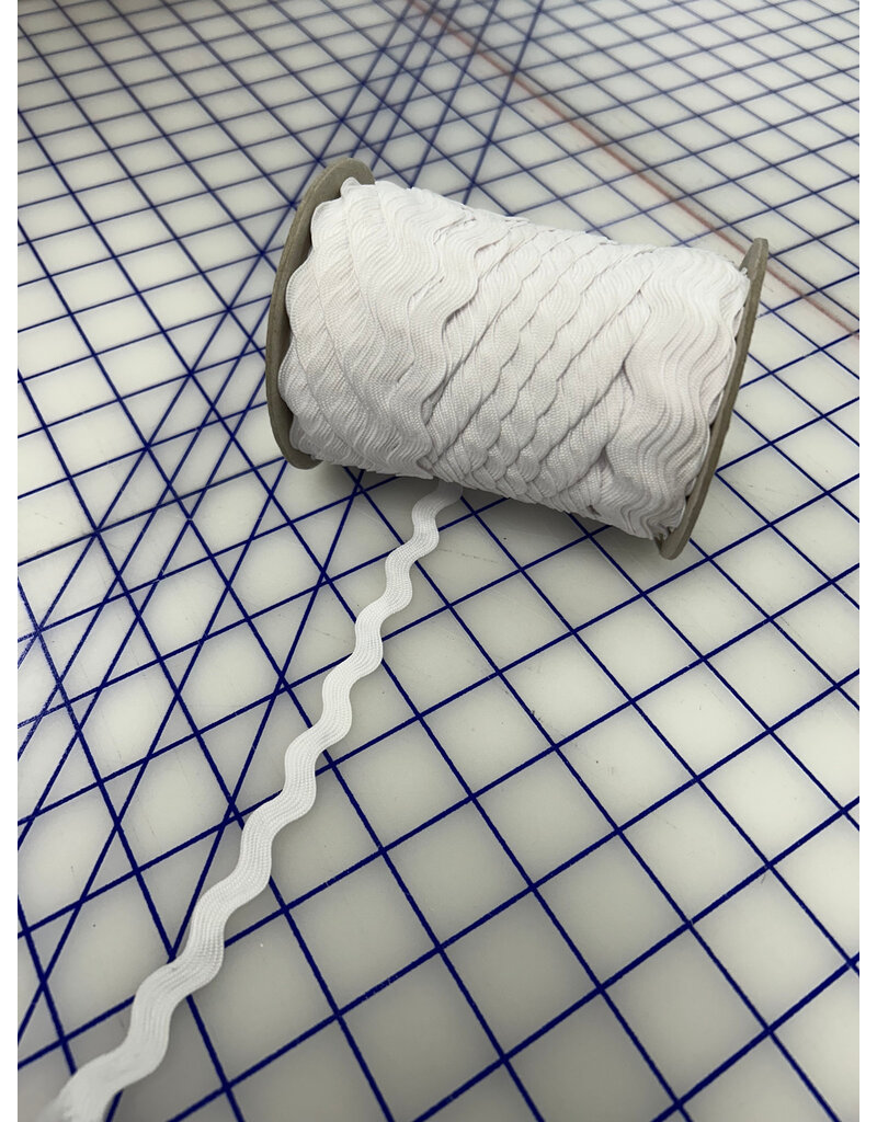 15 mm polyester Rick Rack White