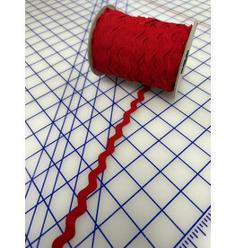 15 mm polyester Rick Rack Red