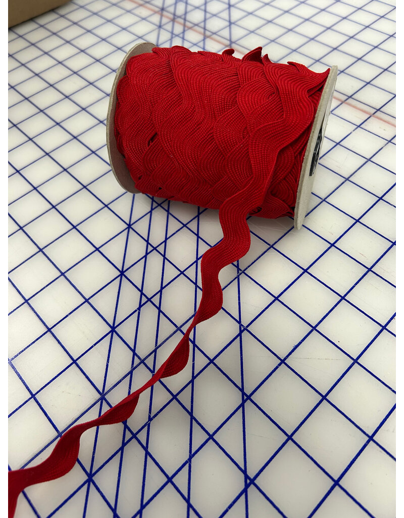 24 mm polyester Rick Rack Red