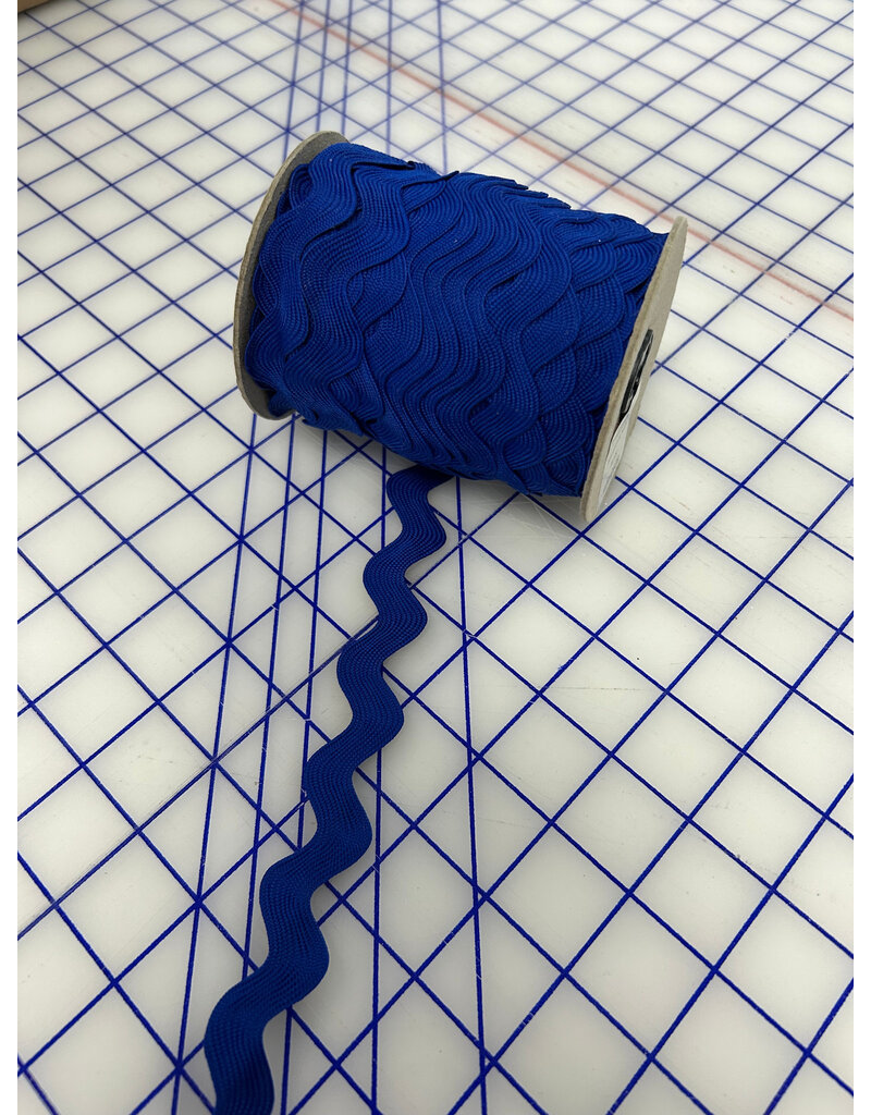 24 mm polyester Rick Rack Royal Blue