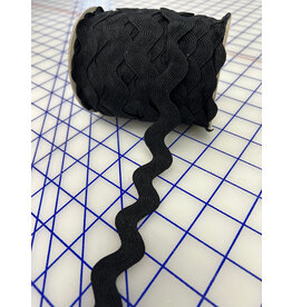 24 mm polyester Rick Rack Black