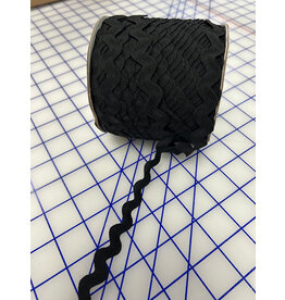 15 mm polyester Rick Rack Black