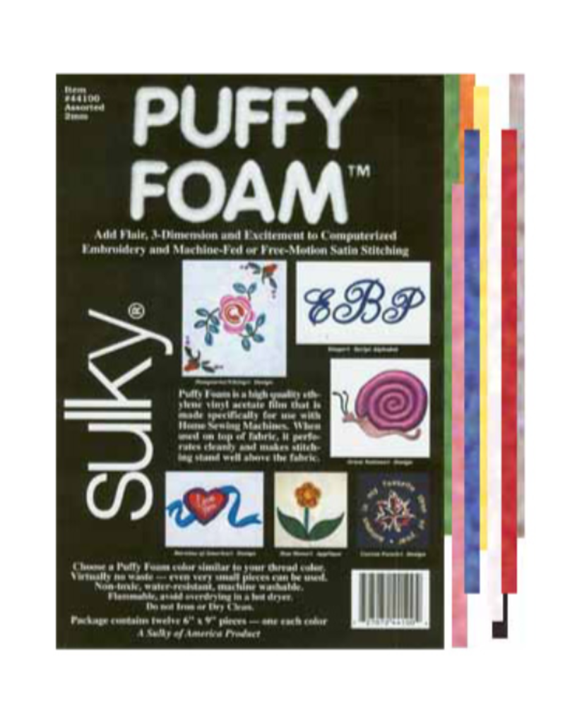 SULKY Puffy Foam - 12 Colour Assortment - 3mm (1⁄8″)