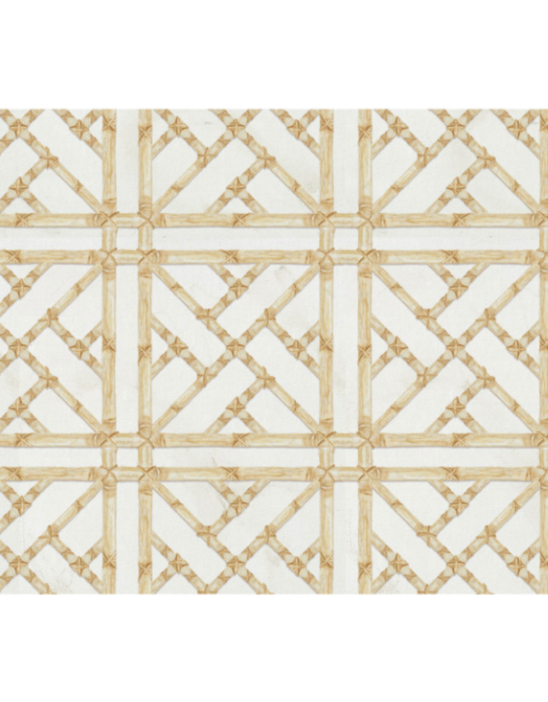 Camelot Fabrics Bloom Tapestry - Tiles - Cream