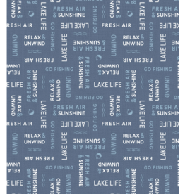 Wilmington Prints Lake Retreat- Word Toss Denim