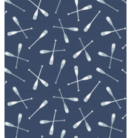 Wilmington Prints Lake Retreat- Oar Toss Navy