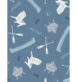 Wilmington Prints Lake Retreat-Lakeside Toss Denim