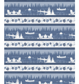 Wilmington Prints Lake Retreat-Repeating Stripe