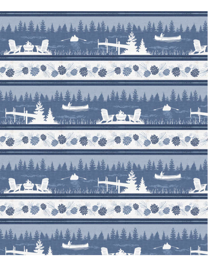 Wilmington Prints Lake Retreat-Repeating Stripe