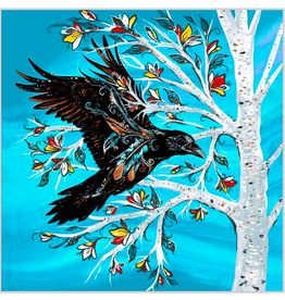 Raven Tree Metallic - Raven Panel - Turquoise