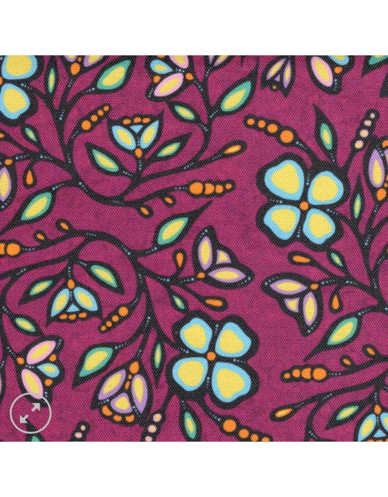 Ojibway Florals Canvas by Jackie Traverse - MGTA