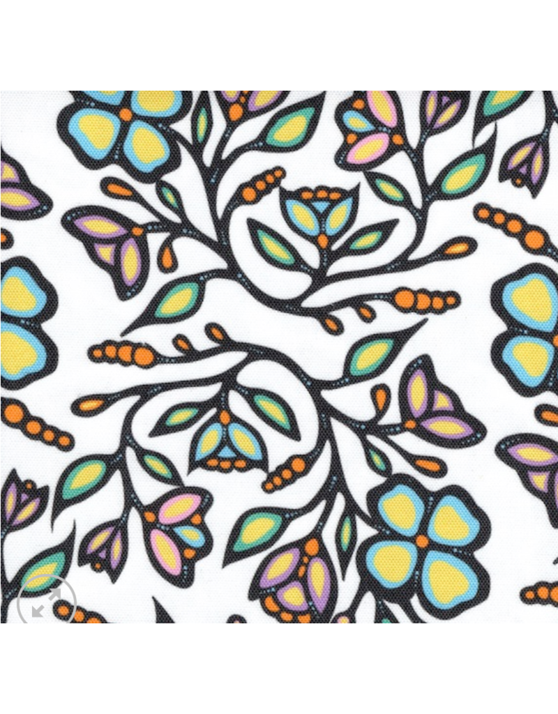 Ojibway Florals Canvas by Jackie Traverse-White 12-JTF3-WHTE
