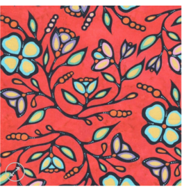 Ojibway Florals by Jackie Traverse -RED  JT-OF03-RED