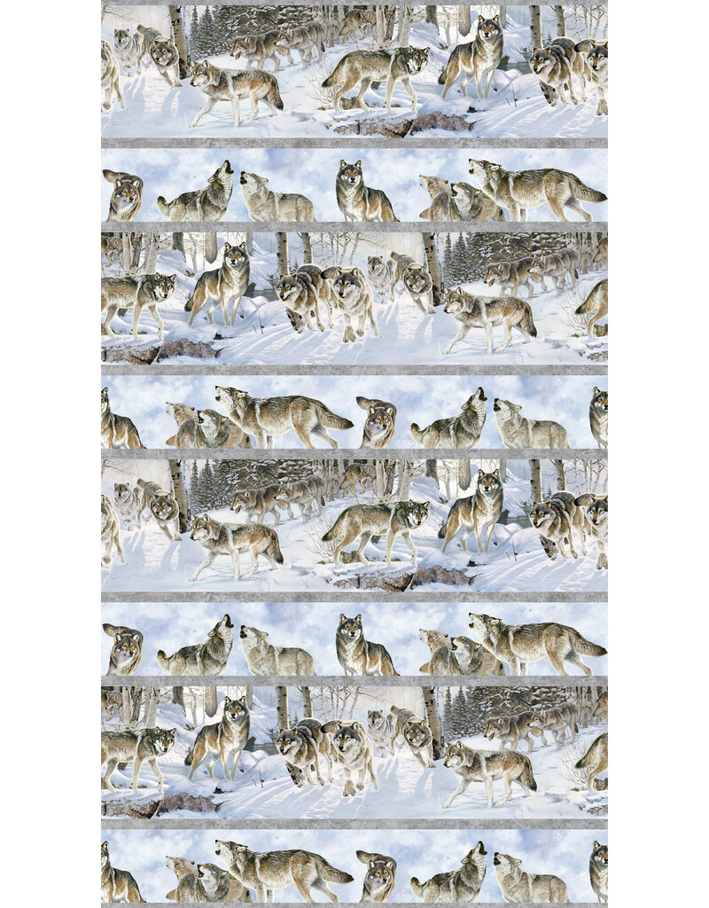 Northcott Wild at Heart - Border Stripe