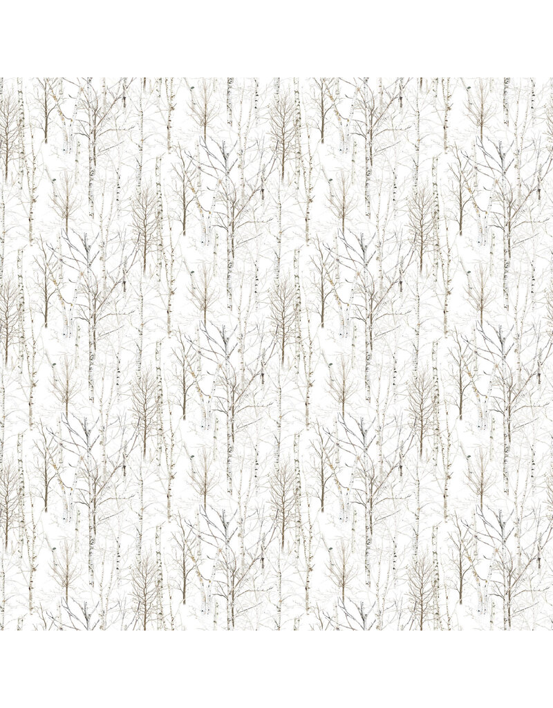 Northcott Wild at Heart - Trees - White