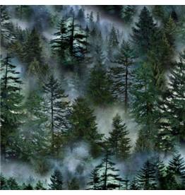 Timeless Treasure Misty Mountain - Evergreen Forest  CD3528