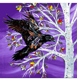 Raven Tree Metallic - Raven Panel - Purple