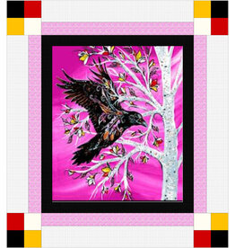 Raven Tree Panel Quilt Kit- Pink