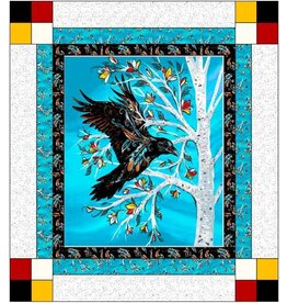 Raven Tree Panel Quilt Kit- Blue