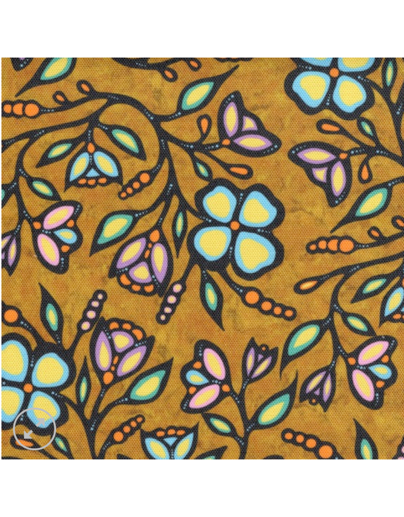 Ojibway Florals Canvas by Jackie Traverse-Moosehide  12-JTF3-MSHD